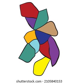 Abstract Hand drawn geometric seamless print pattern.