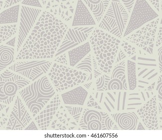 Abstract hand drawn geometric seamless pattern