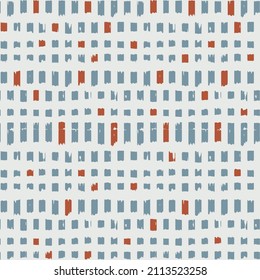 Abstract hand drawn geometric shapes textured seamless pattern for background, fabric, textile, surface, web, print design. Textile vector tile rapport with in grunge shabby style and earthy colors