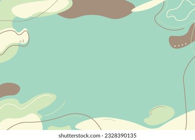 Abstract hand drawn with green background