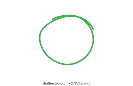 abstract hand drawn green circle vector.