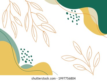 Hand Drawn Green Leaves On White Vector Vector Art & Graphics