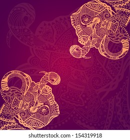 Abstract hand drawn grunge lace ornament. Can be used in textile or invitation postcard. Beautiful background.