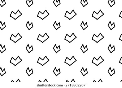Patrón Abstractas de la forma del corazón dibujado a mano con estilo geométrico juguetón