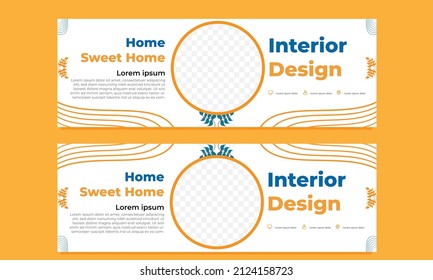 abstract hand drawn horizontal banner template design