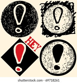 abstract hand drawn icons, doodle screamer