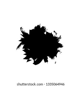 Abstract hand drawn ink dry brush banner. Vector illustration.
