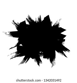 Abstract hand drawn ink dry brush banner. Vector illustration.