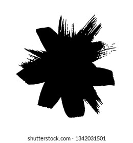 Abstract hand drawn ink dry brush banner. Vector illustration.