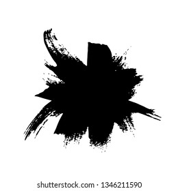 Abstract hand drawn ink dry brush banner. Vector illustration.
