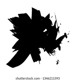 Abstract hand drawn ink dry brush banner. Vector illustration.