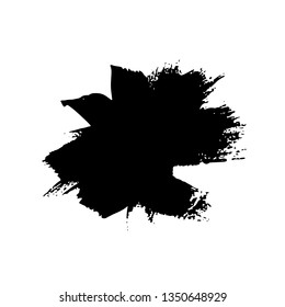 Abstract hand drawn ink dry brush banner. Vector illustration.