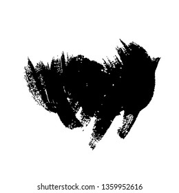 Abstract hand drawn ink dry brush banner. Vector illustration.