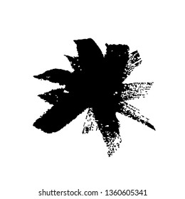 Abstract hand drawn ink dry brush banner. Vector illustration.