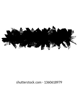 Abstract hand drawn ink dry brush banner. Vector illustration.