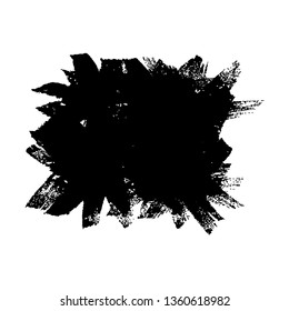 Abstract hand drawn ink dry brush banner. Vector illustration.