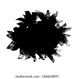 Abstract hand drawn ink dry brush banner. Vector illustration.