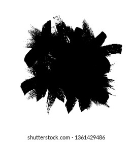 Abstract hand drawn ink dry brush banner. Vector illustration.