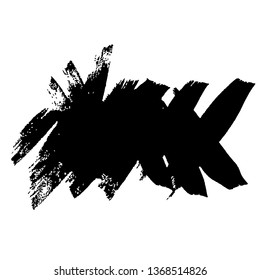Abstract hand drawn ink dry brush banner. Vector illustration.