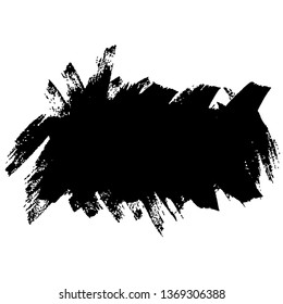Abstract hand drawn ink dry brush banner. Vector illustration.