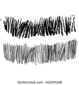 Abstract hand drawn ink strokes. Zig zag free line. Grunge hand painted brushstrokes and zigzag lines with ethnic and tribal motifs. Seamless vector for summer spring fashion