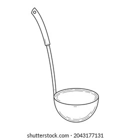 Resumen De La Cocina Dibujada A Mano Cosas De Carne Cuchara Cuchara Concepto Vector Diseño Estilo De Esquema Sobre El Fondo Blanco Aislado Para Cocinar