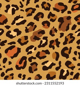 Abstract Hand Drawn Leopard skin. Seamless pattern