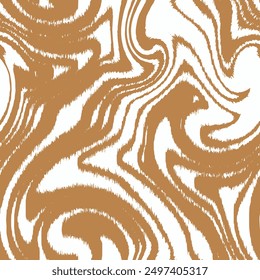 Abstract hand drawn line art  monochrome horizontal background with colorful waves. Trendy vector illustration in style retro 60s, 70s.