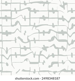 Abstract hand drawn line art  monochrome horizontal background with colorful waves. Trendy vector illustration in style retro 60s, 70s.