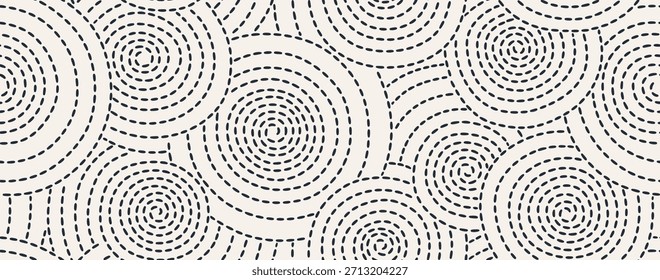 Abstrato mão desenhado linha traço espiral formas sem costura padrão.