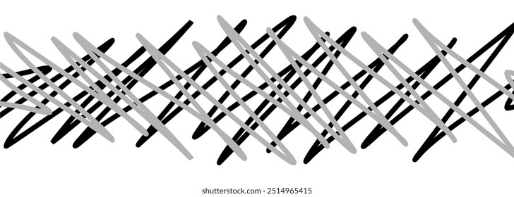 abstract hand drawn line scribbles on white background