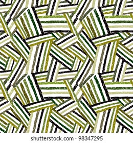 Abstract hand drawn lines seamless pattern, vector background.