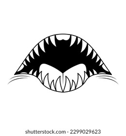 Abstract Hand Drawn Lips With Heart Doodle Concept Vector Design Outline Style On White Background Isolated Letter, Message, Mail, Cards, Posters