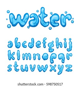 Abstract hand drawn liquid design lettering. Vector illustration.