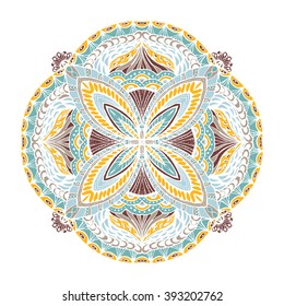 Abstract hand drawn mandala. Vector graphics.