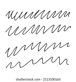 Abstrakt handgezeichnet monochrome einfache doodle Vektormuster von gewölbten Linien. Rippelschwarze Linien auf weißem Hintergrund