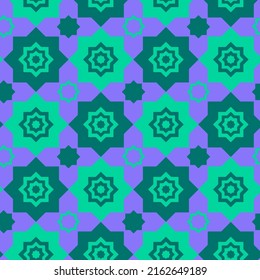 Abstract Hand Drawn Moroccan Style Star Shapes Seamless Vector Pattern Isolated Background