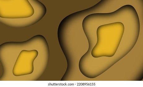 Resumen del patrón de forma orgánica dibujado a mano sobre fondo marrón. Ilustración gráfica vectorial.