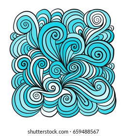 Abstract hand drawn ornament, background for your design