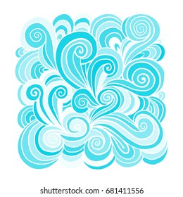 Abstract hand drawn ornament, background for your design