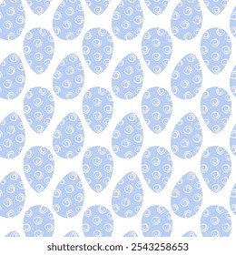 Abstract hand drawn ornament Ester Eggs Seamless Pattern. Easter Greeting background texture concept