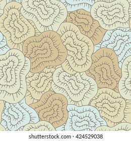 Abstract  hand drawn  outline vector seamless  pattern