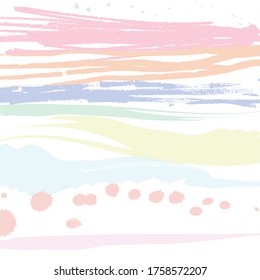 Resumen El fondo de pinceles dibujados a mano. Paleta de color Pastel.