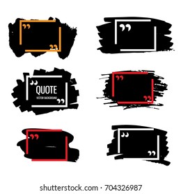 Abstract hand drawn painted black paint with quote, ink brush stroke,background texture. Grunge artistic design element.Vector illustration