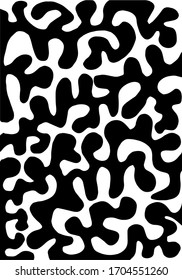 Abstract hand drawn pattern. Black and white. Modern stylish texture with waves. Contrast abstract background. Can be used as a sample for illustrator. Eps 8.