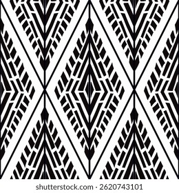 Abstract, hand drawn pattern, black and white colors. Seamless floral pattern-700.