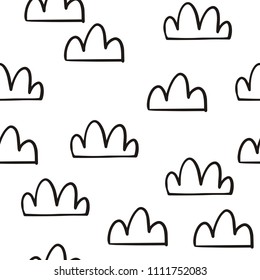 Abstract  hand drawn pattern with cloud