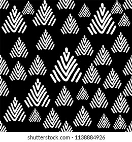 Abstract hand drawn pattern. Scandinavian style. Vector illustration. Perfect for textile.