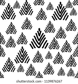 Abstract hand drawn pattern. Scandinavian style. Vector illustration. Perfect for textile.
