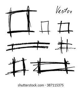 abstract hand drawn pencil frame